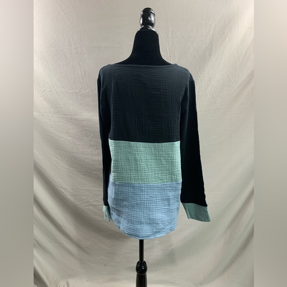 Cotton Tricolour Long Sleeve Shirt - Picture 7 of 8